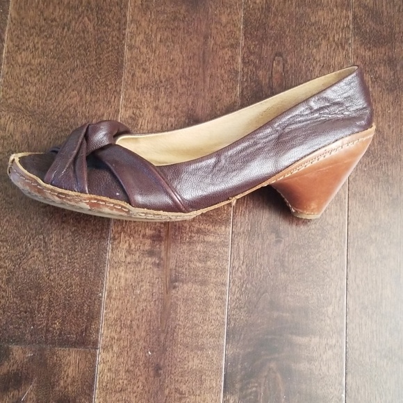 Fly London Shoes Brown Leather Kitten Heels Poshmark